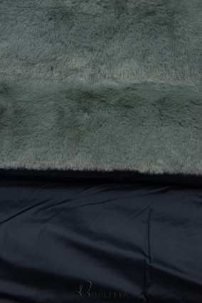 Extra meleg hosszú téli kabát - sötétkék színű