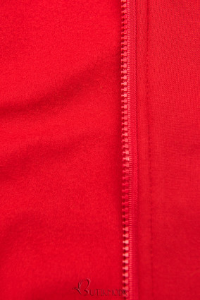 Piros színű hosszított felső színes béléssel