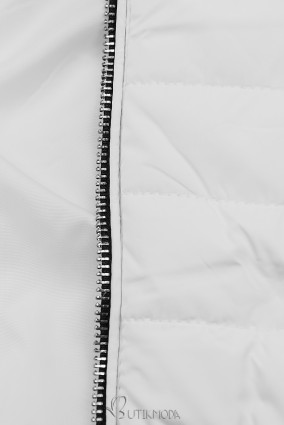 Fehér színű steppelt könnyű kabát