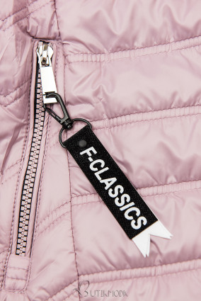 Rózsaszínű könnyű átmeneti kabát