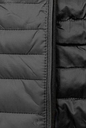 Sötétszürke színű steppelt dzseki az átmeneti időszakra