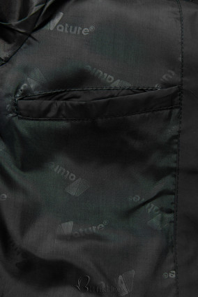 Átmeneti dzseki hosszított fazonban - fekete színű