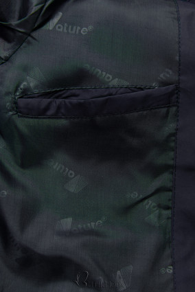 Átmeneti dzseki hosszított fazonban - sötétkék színű