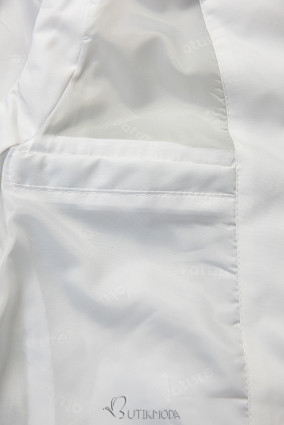 Steppelt mellény levehető kapucnival - fehér színű