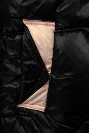 Fekete színű gyerek kabát levehető kapucnival