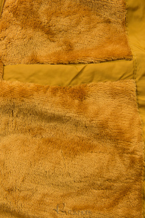 Steppelt átmeneti kabát - sárga színű