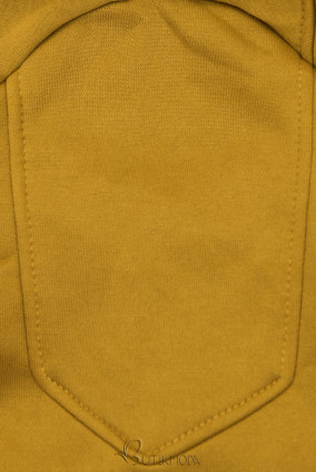 Mustársárga színű felső kétutas cipzárral