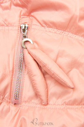 Világos rózsaszínű átmeneti dzseki kis táskával
