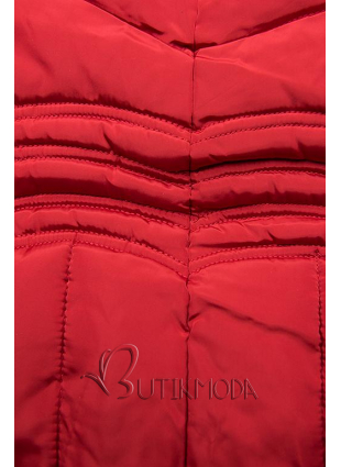Piros színű téli kabát FASHION
