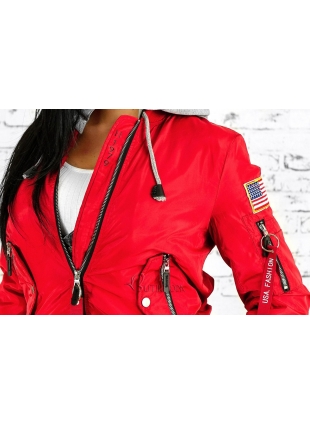 Piros színű dzseki W560