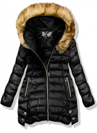 Fekete színű kabát B3375