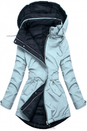 Kifordítható kabát behúzással - babakék és sötétkék színű