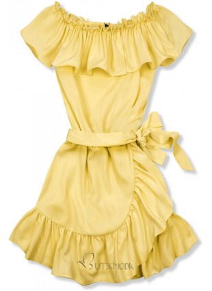Sárga színű fodros ruha Olivia/O'la Voga