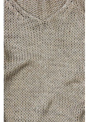 Cappuccinobarna színu kötött pulóver