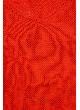 Neon narancsszínu kötött pulóver