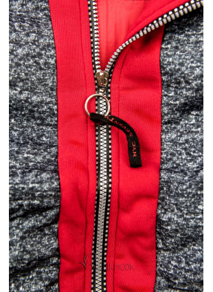 Piros színű kombinált felső/dzseki