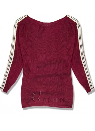 Bordó színű könnyű pulóver
