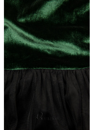 Zöld színű ruha tüll szoknyával