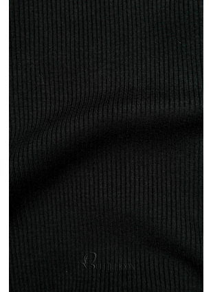 Fekete színű rövid garbó