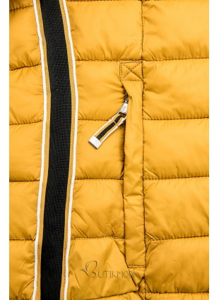Sárga színű könnyű steppelt dzseki
