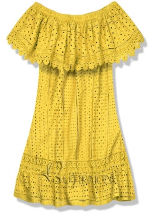 Sárga színű off shoulder ruha
