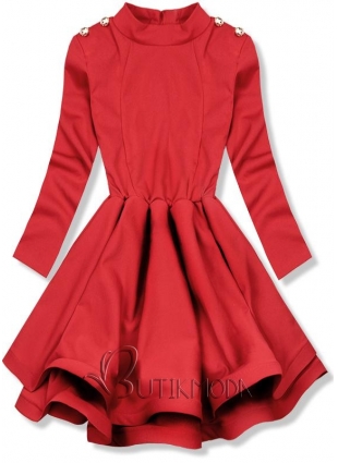 Piros színű elegáns ruha