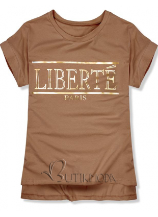Barna színű póló Liberté Paris