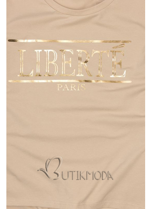 Bézs színű póló Liberté Paris