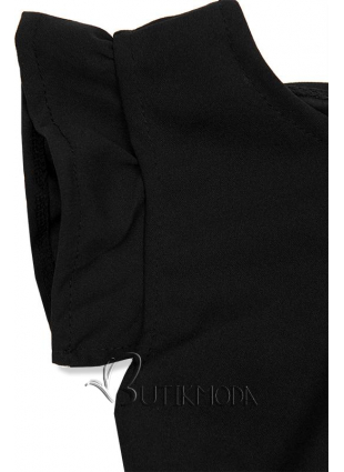 Fekete színű elegáns midi ruha