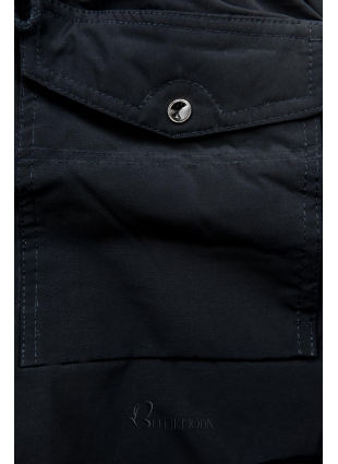 Parka kabát levehető béléssel - kék színű