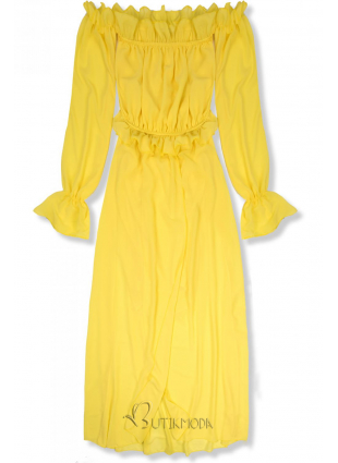 Sárga színű hosszú nyári ruha