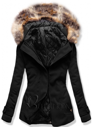 Fekete színű kabát 6706