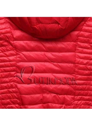 Kifordítható piros/szürke színű kabát B3510-15