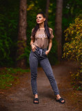 Fekete színű denim nadrág