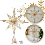 Aranyszínű LED karácsonyfadísz - csillag