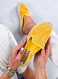 Sárga színű espadrilles cipő nyitott sarokkal
