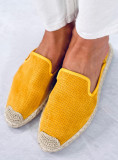 Sárga színű espadrilles cipő nyitott sarokkal