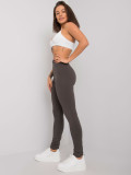 Sima női leggings khaki színben