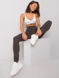 Sima női leggings khaki színben