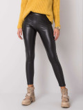 Fekete eko bőr leggings RUE PARIS
