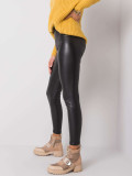 Fekete eko bőr leggings RUE PARIS