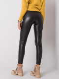 Fekete eko bőr leggings RUE PARIS