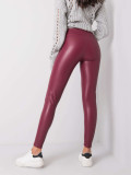 Bordó eko bőr leggings RUE PARIS