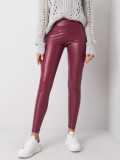 Bordó eko bőr leggings RUE PARIS