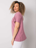 Rózsaszínű plus size pamut póló