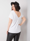 Fehér színű plus size pamut póló
