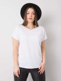Fehér színű plus size pamut póló
