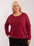 Bordó színű plus size pulóver