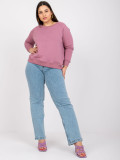 Rózsaszínű plus size pulóver