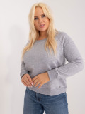 Szürke színű plus size pulóver